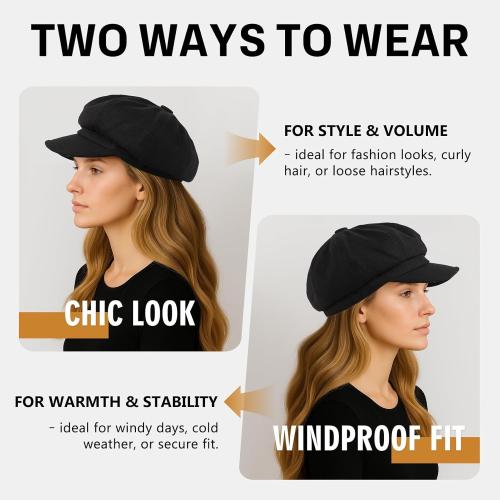 Comhats Wool Fashion Newsboy Hats for Women Winter Warm Pageboy Cabbie Cap Beret