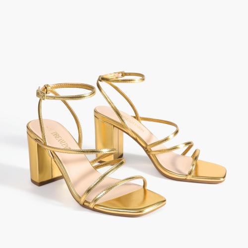 Size 7....DREAM PAIRS Women's Heels Chunky Block Strappy Square Open Toe Ankle Buckle Heeled Sandals Wedding Party Dress Shoes Indie
