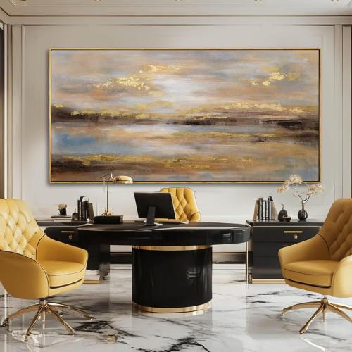 Large Framed Artwork for Living Room Abstract Bedroom Wall Art Gold Abstract Wall Decor Office Home Decor 29x 58 Canvas Painting Wall Hanging