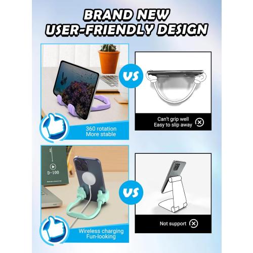 Stocking Stuffers for Teens Girls Boys Adults Cell Phone Stand: UPGRADE Adjustable Thumbs Up Lazy Phone Holder for Desk Cool Gadgets Fun Birthday Gift Ideas for Kids Teenager Women Gifts for Christmas