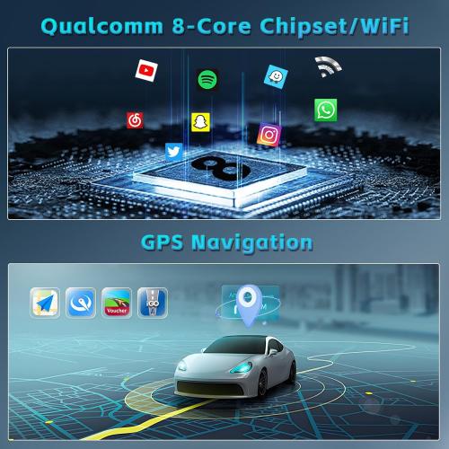 Qualcomm [8Core 4 64GB] Inefala Android 15 Car Radio for Chevrolet Chevy Silverado Tahoe Suburban GMC Yukon 2007-2012 with Carplay Android Auto, 9 Touchscreen Car Stereo with WiFi GPS Bluetooth SWC