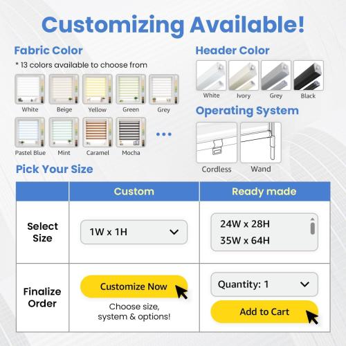 FOIRESOFT Standard Cordless Custom Zebra Roller Shades and Blinds [Basic, Black, W 37 x H 64 inch] Dual Layer Sheer for Day and Night Light Control Privacy, 20 to 105 in Height