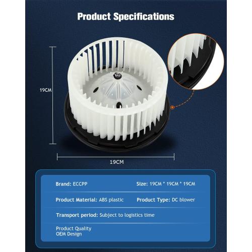 ECCPP HVAC Plastic Heater Blower Motor for Chevry w/Fan Cage fit for 2007-2014 for Cadillac Escalade/ 2007-2013 for Cadillac Escalade ESV /2007-2014 for Chevrolet Silverado 2500/2500 HD/3500 HD
