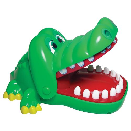 Crocodile Dentist by Winning Moves Games USA, Press Your Luck No Loose Parts Self Contained Game for 1 to 4 Players, Ages 4