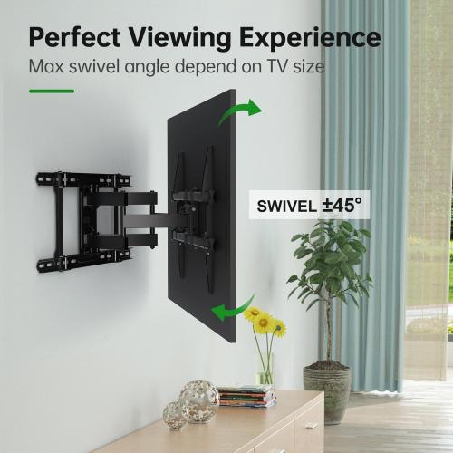 USX MOUNT UL Listed TV Wall Mount for 42-84 TVs up to 110lbs and 8-24 Wood Studs, TV Mount with Tilt, Swivel & Extension, Wall Mounts Bracket with Dual Articulating Arms, Max VESA 600x400mm
