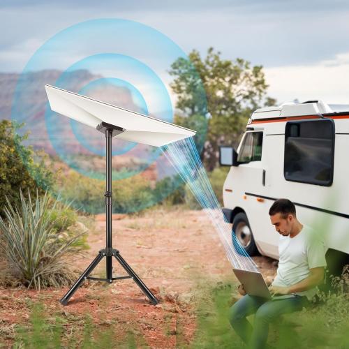 Portable Starlink Gen 3 Tripod, Adjustable Folding Metal Starlink Tripod Stand Gen 3, Metal Tripod Mount for Gen3 Standard Dish, Includes Pipe Adapter