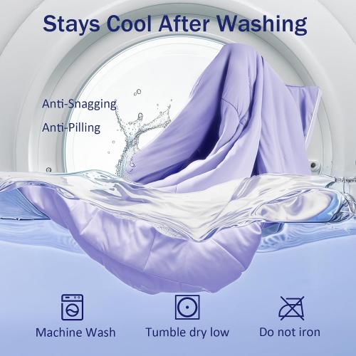 Cooling Comforter for Hot Sleepers, Twin 68x90, Light Purple