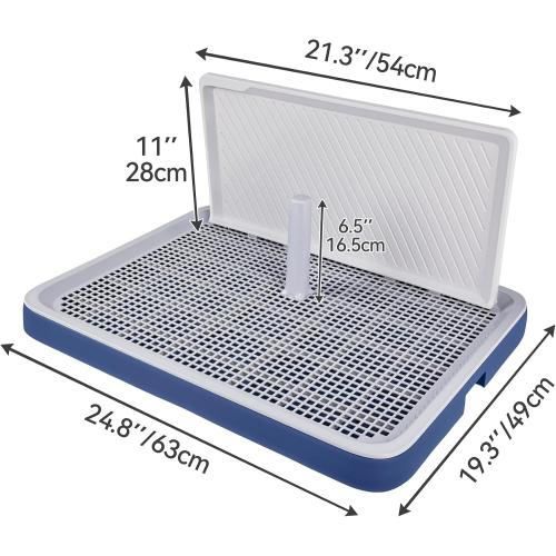 PAWISE Dog Training Pee Pad Holder Tray, Indoor Puppy Potty Pee Pad Floor Tray Dog Toilet, 24.8''X19.3', Large