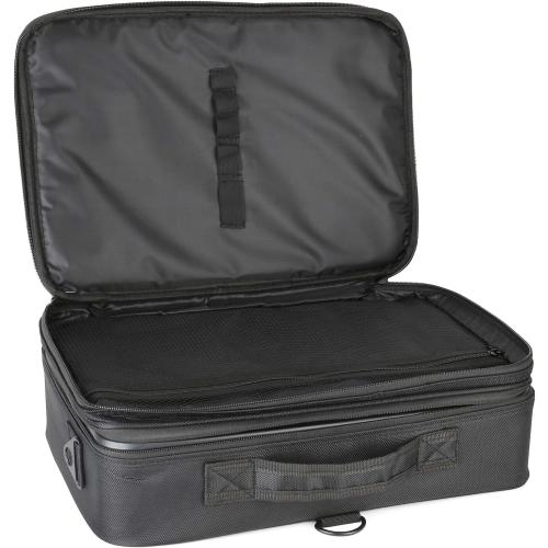 Travel Makeup Case Cosmetic Train traveling kit Organizer Portable Artist Storage Makeup Bag with Adjustable Dividers for Cosmetics Makeup Brushes Jewelry Digital Accessories 16x11x4 waterproof bag