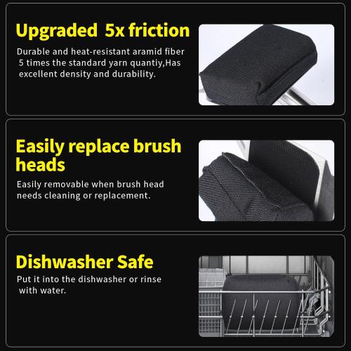 Steam Grill Brush Bristle Free,[Ultra Safe & Efficient] Grill Cleaner for Outdoor Grill,BBQ Replaceable Scraper Cleaning Head,Grill Brush BBQ Accessories,Gifts for Men/Dad