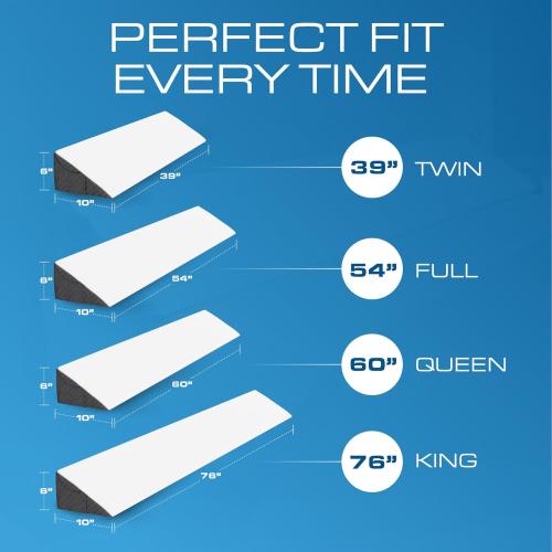 Grey and White 54*10*6 Kölbs Wedge Pillow Headboard, Flippable 2 Sided, Instantly Change Your Decor, Mattress Gap Filler Full Size