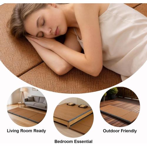 Japanese Tatami Mat, Tatami, Rug, Foldable Mattress, Roll up Rug, Japanese Floor Mattress, Floor Sleeping Japanese Futon Mattress, Meditation Yoga, Zen