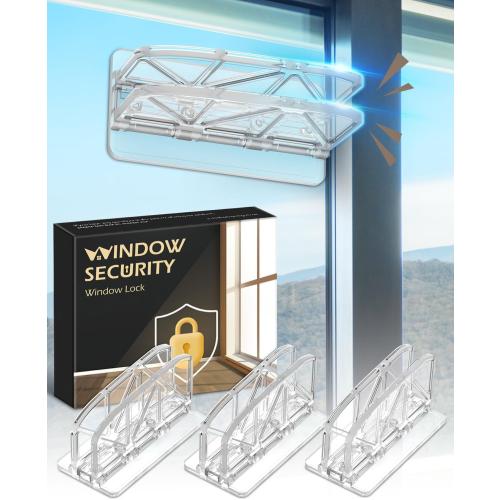 Sliding Glass Door Lock Window Locks, 4 Pack Sliding Door Lock