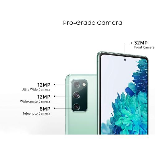 Samsung Galaxy S20 FE 5G Cell Phone, Factory Unlocked Android Smartphone, 128GB, Pro Grade Camera, 30X Space Zoom, Night Mode, US Version, Cloud Mint Green