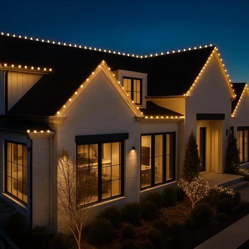 Easy Universal Roof Top Ridge Line Christmas Light Mounting Clips for C6, C7, C9, Rope Lights & More - 25 Pack - 10, 12, 13 Shingles - Outdoor Use