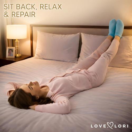 Moisturizing Socks (Size 9-11) – Self Care Gifts for Mom - Infused with Vitamin E & JoJoba Oil - Gel Silicone Aloe Foot Care Socks - Mothers Day Spa Gifts for Women