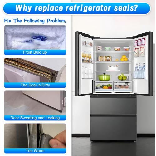 Upgraded 39.7x16.93 W10830162 Refrigerator French door gasket is suitable for Whirlpool,Kenmore,Kitchen Aid and Maytag Refrigerator Door Gasket Fridge Seal WRF535SMBM00,KBFS20EVMS13,IX6HHEXDSM00