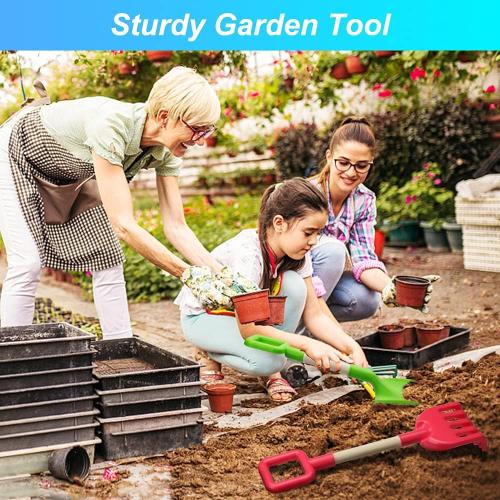 Size 16 3PCS Dilabnba Kids Beach Snow Shovels, 16Inch/40CM Sand Shovels for Garden,Beach Spade Scoop Rake for Kids Toddlers, Long Handle Plastic Wooden Shovel for Digging Snowing 3 PCS