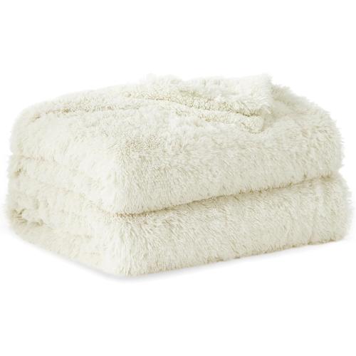 Bedsure GentleSoft Fluffy Cream King Size Blanket for Bed, Thick Soft Sherpa Faux Fur Fleece Bedding Fuzzy Plush Winter Warm Heavy Big Large King Blanket, Cozy Cream Gifts for Men Women, 108x90