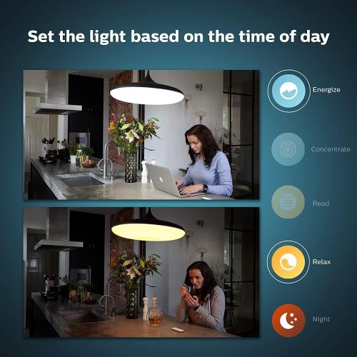 Philips Hue Smart Wireless Dimmer Switch V2 (Installation-Free, Exclusive Philips Hue Lights) for Indoor Home Lighting, Livingroom, Bedroom
