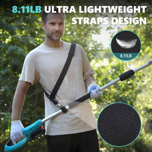 8-Inch Cordless Pole Saws 20V Electric Pole Saw | Tree Trimming Pole Chainsaw with 2.0Ah Battery & Charger 9.5 Ft MAX Reach Pole Chainsaw for Branch Cutting