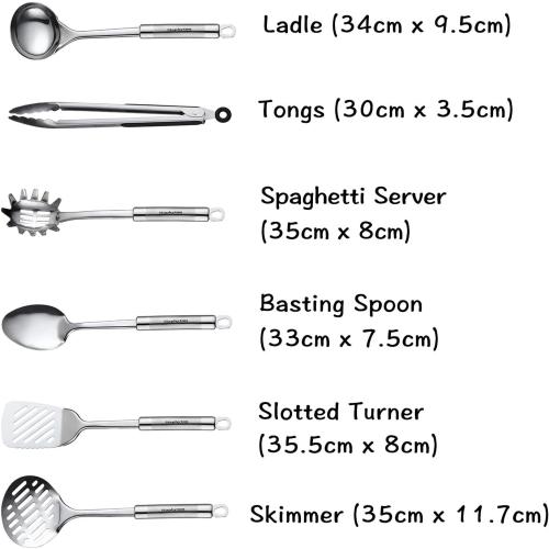 Cooking Utensil Set, 11 PCS Stainless Steel Kitchen Utensil Set, Nonstick Kitchen Gadgets Cookware Set with Spatula