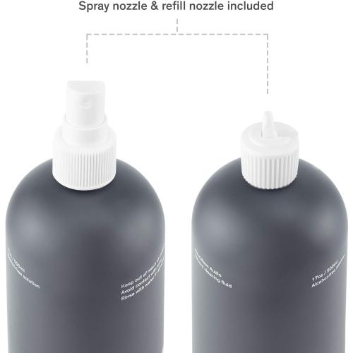 Record Cleaner Solution - Extra Large 17oz Vinyl Record Cleaner Fluid Spray Bottle & Refill Nozzle