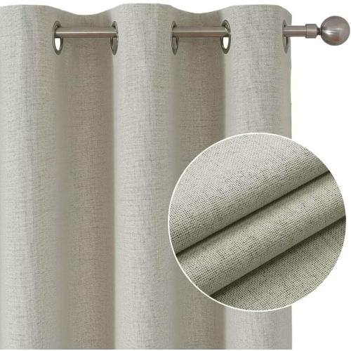 Joydeco Blackout Room Divider Curtains, Extra Wide Light Beige Sliding Door Drapes Living Room Curtains, 1 Panel 100W x 96L Inch Patio Door Drapes for Room Privacy