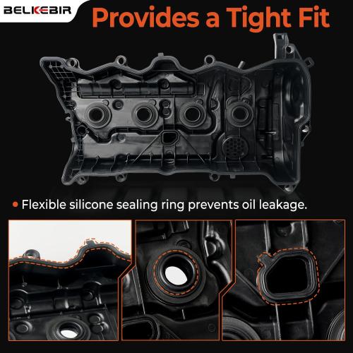 Engine Valve Cover with Gasket Compatible with 2013-2017 Honda Accord 2015-2019 Honda CR-V 2.4L Replace 12310-RDF-A01, 12310RDFA01