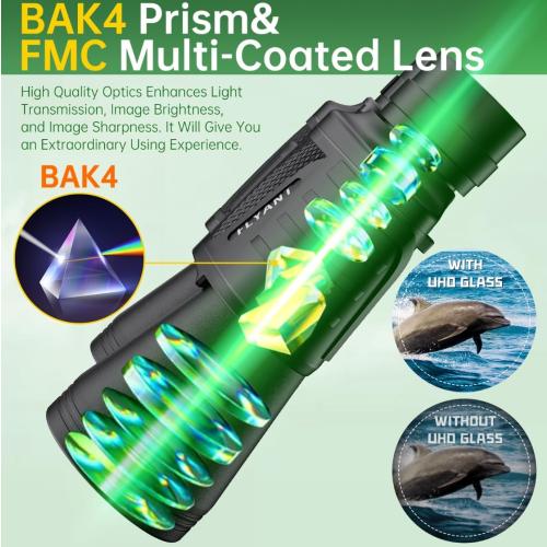 20x50 High Powered Binoculars for Adults, Waterproof Compact Binoculars with Low Light Vision for Bird Watching Hunting Football Games Travel Stargazing Cruise with Carrying Bag