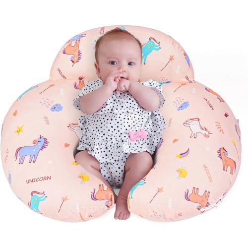 Color Pink Nursing Pillow, Breastfeeding Pillows, with Removable Pillow Cover, Ergonomic Nursing Essentials for Bottle Feeding, Machine Washable, Pink