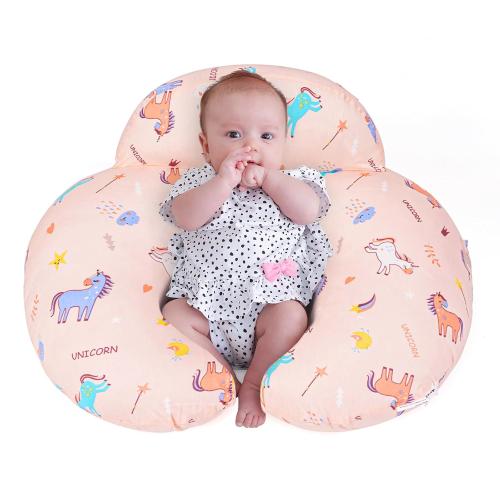 Nursing Pillow, Breastfeeding Pillows, with Removable Pillow Cover, Ergonomic Nursing Essentials for Bottle Feeding, Machine Washable, Pink