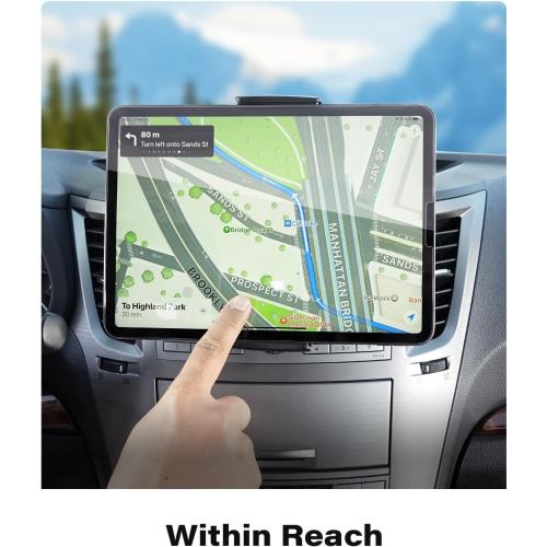 APPS2Car for Sturdy iPad Holder for Car CD Slot Tablet Mount, 2-in-1 Universal 4.7-11 Holder for iPad Pro 11 Air Mini, iPhone, Galaxy Z Fold, Adjustable 360° Rotation, Road Trip Essentials