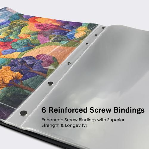 Black 28.3x20.5 Puzzle Storage Folder for 1000 Pieces with 24 Sheets/48 Puzzles, Large Capacity Portable Puzzle Album to Store Finished Puzzles