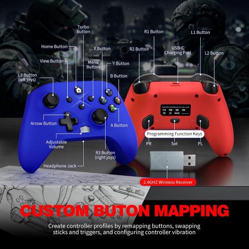 Dinosoo 2 Pack Wireless Controller‼️missing blue controller‼️
