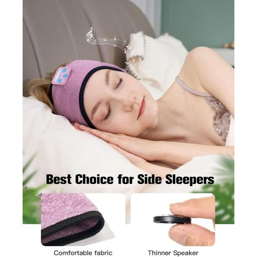 Voerou Sleep Headphones Wireless Bluetooth 5.4 Sports Headband, Sleeping Headphones Eye Mask Earbuds Music Headband for Side Sleepers Perfect for Workout Running Travel Yoga Cool Gadgets Tech Gifts