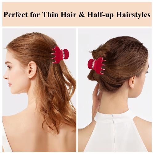 MAORULU 1.85 Small Acetate Hair Claw Clip for Thin & Medium Hair
