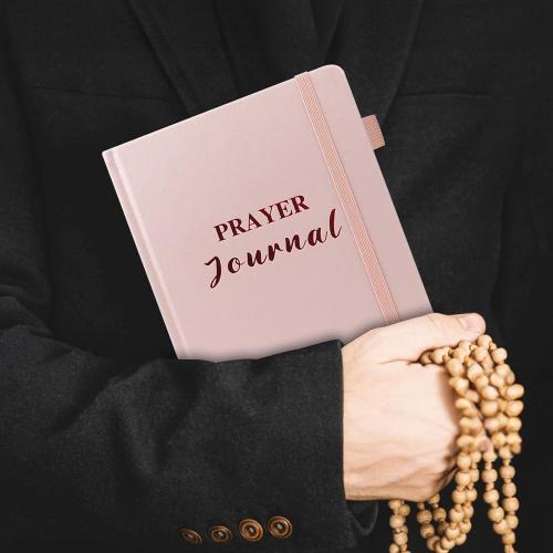 Pink Prayer Journal for Woman - 60 Weeks Bible Journal with Prompts, Verse