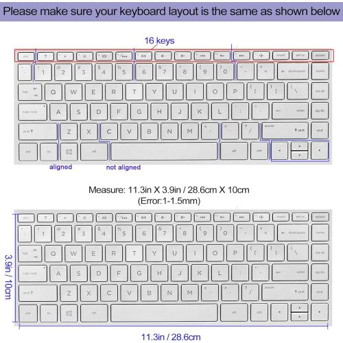 Cute Silicone Keyboard Cover for HP Pavilion x360 14 14-BA/BF/BW/CD/CF/DQ/DK/DH/DS/DF/FQ Series, 14-dk1013dx/dk1003dx/dk0002dx 14-dq1043cl 14-fq0013dx, Sun and Moon
