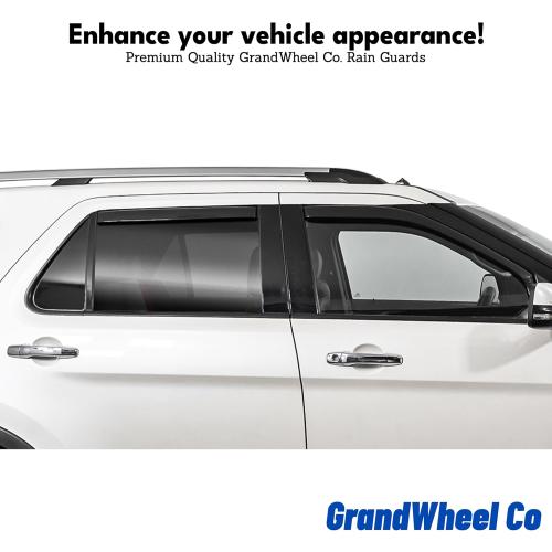 Window Deflectors Smoke Tinted in-Channel Side Window Vent Visor Deflectors Rain Guards Compatible with Grand Highlander 2024-2026 - 4pcs. GW0897