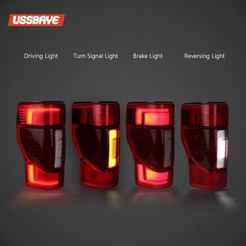 LED Tail Lights Compatible with 2020 2021 2022 Ford F250/F350 Super Duty LARIAT/King Ranch/Platinum/Limited taillights Assembly LC3Z13405E FO2800282 (Blindsport Bracket & Left Driver Side)