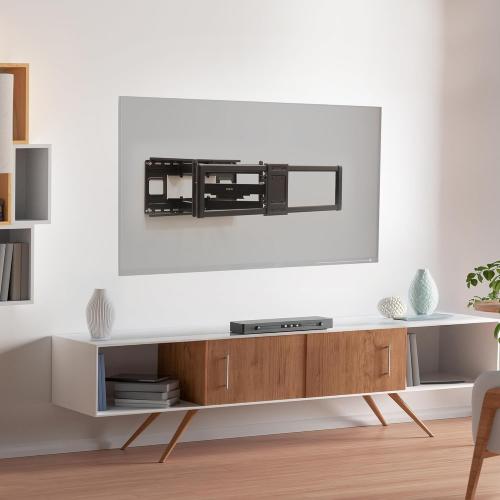 VIVO 60 to 120 inch Large Screen Heavy Duty TV Wall Mount for LCD LED Flat and Curved Screens, Articulating Swivel Mount, Max VESA 900x600mm, Black, MOUNT-VW120M
