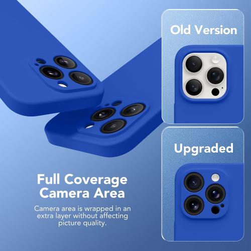 Magnetic for iPhone 13 Pro Max Case, Compatible with MagSafe, [Full Camera Protection][Screen Protector] Silicone Shockproof Protective Phone Case for iPhone 13 Pro Max 6.7, Klein Blue
