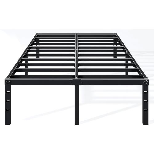 Hafenpo 14 Inch Queen Bed Frame - Sturdy Metal Platform Queen Size, No Box Spring Needed, Heavy Duty, Easy Assembly, Strong Bearing Capacity, Under Bed Storage, Black