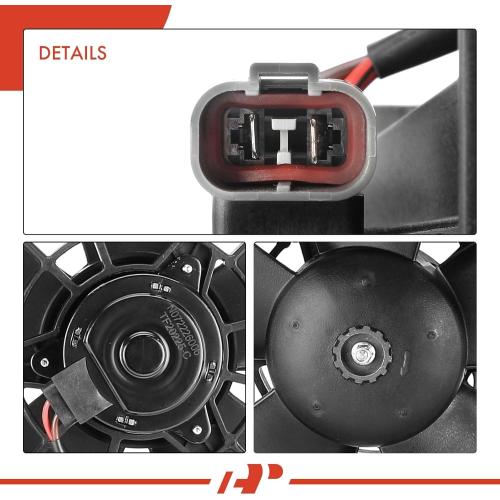 A-Premium Engine Radiator Cooling Fan Assembly Compatible with Select Honda Models - Accord 2003 2004 2005 2006 2007 - Replace# 19020PND003, 38611RAAA01