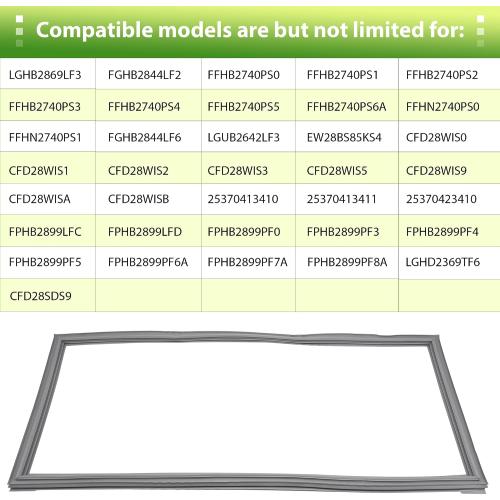 Refrigerator Freezer Door Gasket Replaces 241778307 for Frigidaire, Kenmore, Replaces 1793667, AH3408461, EA3408461, PS3408461