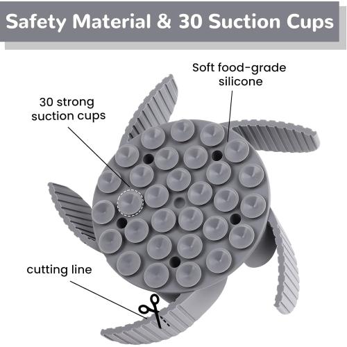 MateeyLife Cuttable Slow Feeder Dog Bowls Insert with Suction Cups for Medium & Large Dogs to Slow Down Eating– Fits Metal & Ceramic Bowls(Gray)