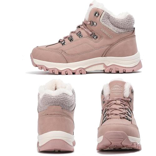 SIZE 7 WOMENS TARELO Womens Hiking Boots Fur Lined Snow Shoes Winter Warm Ankle Booties Lady Non Slip Walking Fashion Boot
