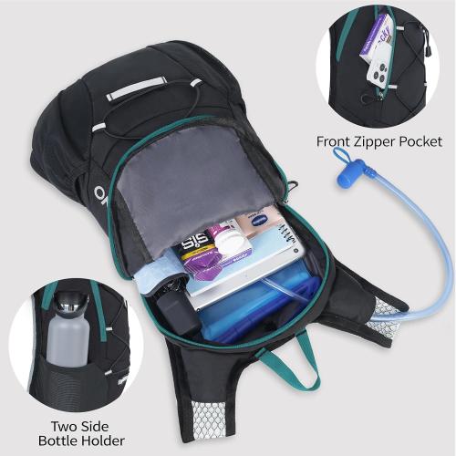 Lightweight Hydration Backpack, Running Backpack with 2L Water Bladder