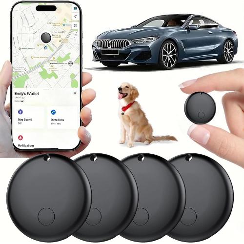 Mini GPS Tracker for Vehicles Compatible with Find My (iOS Only), 4 Pack